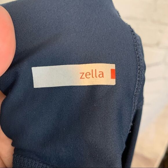 Zella Womens Small s/p Blue Reflective Cropped Running Yoga Athletic Pants - Picture 8 of 9